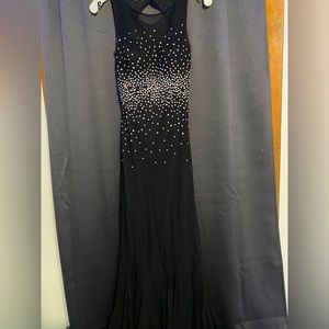 Black prom dress with opened back